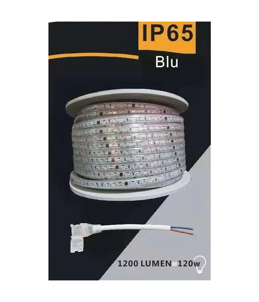 Striscia Led 3535 220v 12w/mt 120led/mt 100 Mt 8mm Vari Colori Di Luce 3535-120d         