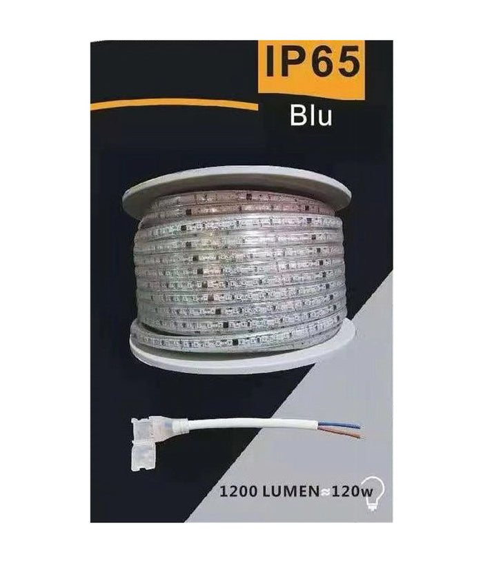 Striscia Led 3535 220v 12w/mt 120led/mt 100 Mt 8mm Vari Colori Di Luce 3535-120d         