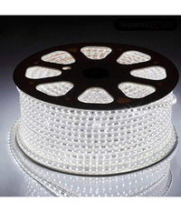 Striscia Led 5050 Flessibile Bobina 100mt Luce Bianco Freddo Esterno 220v         