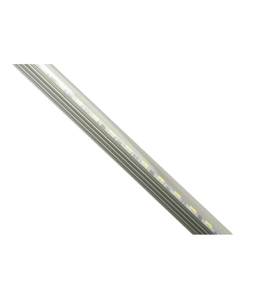 Striscia Led Barra Rigida Profilo Alluminio Copertura Plexiglass 2mt M Metri  -bianco Freddo      -