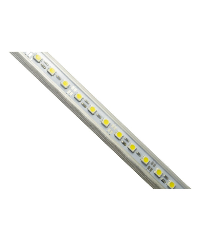 Striscia Led Barra Rigida Profilo Alluminio Copertura Plexiglass 2mt M Metri  -bianco Freddo      -