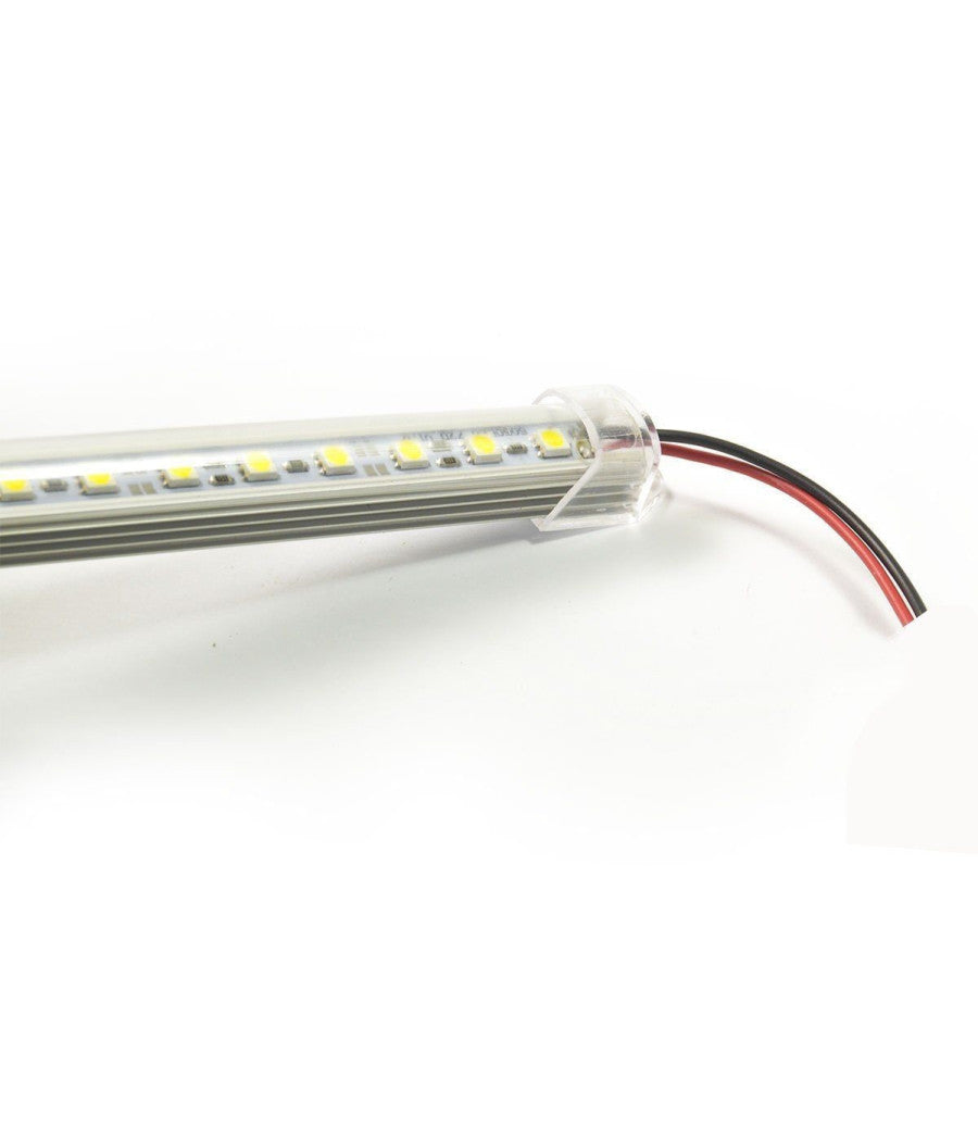 Striscia Led Barra Rigida Profilo Alluminio Copertura Plexiglass 2mt M Metri         