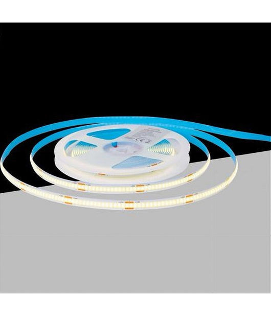 Striscia Led Cob Bobina 5mt Flessibile Dc 24v Varie Temperature Colore Cob-24v-320  -bianco Naturale      -