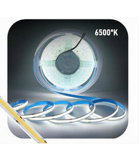 Striscia Led Cob Bobina 5mt Flessibile Dc 24v Varie Temperature Colore Cob-24v-320  -bianco Freddo      -