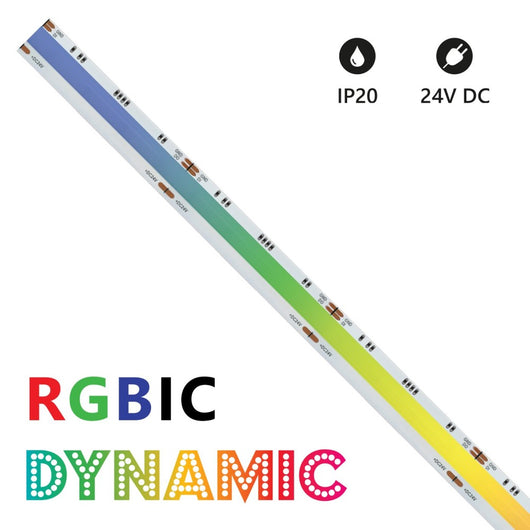 Striscia led COB IP20 5m Dynamic RGBIC 14W/MT 24V