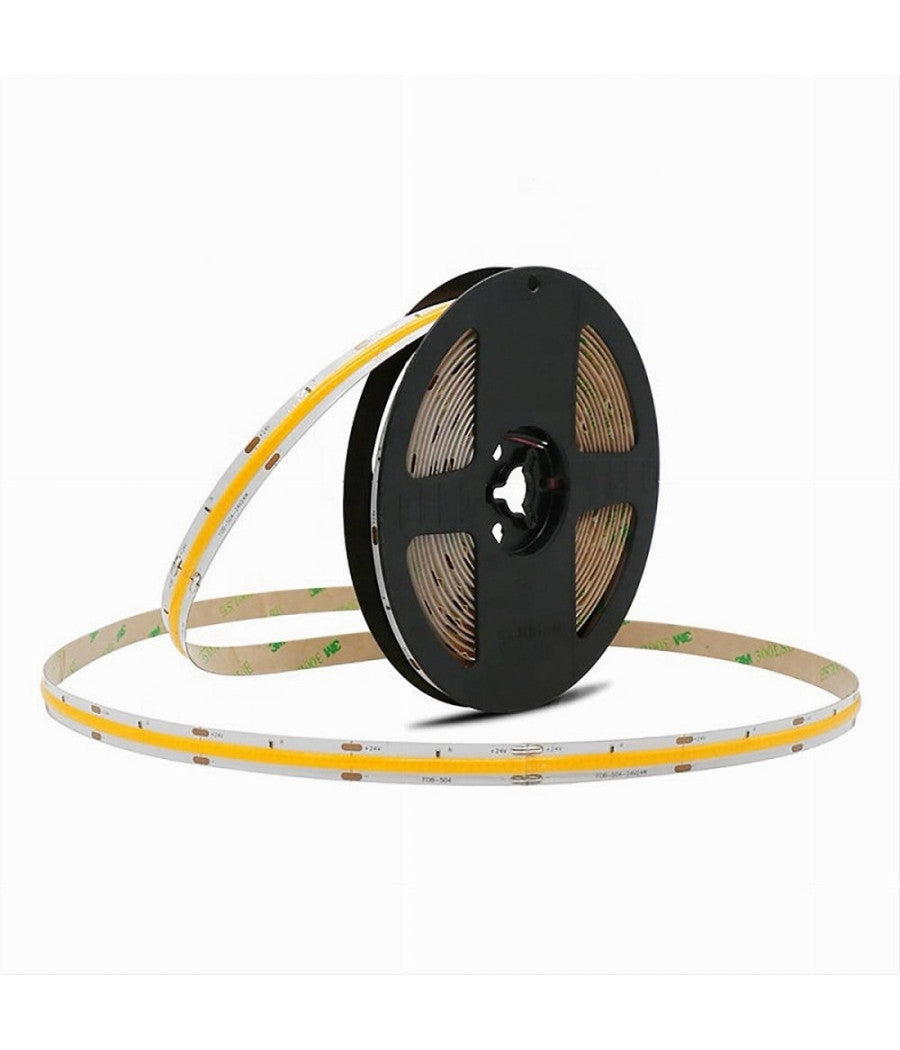Striscia Led Cob Strip Bobina 50mt 24volt Led Smd Luce 4000k 6500k 3000k Cob-50m         