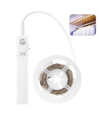 Striscia Led Con Sensore Di Movimento 1 Metro 4000k 2,4w Per Cassetti Armadi         