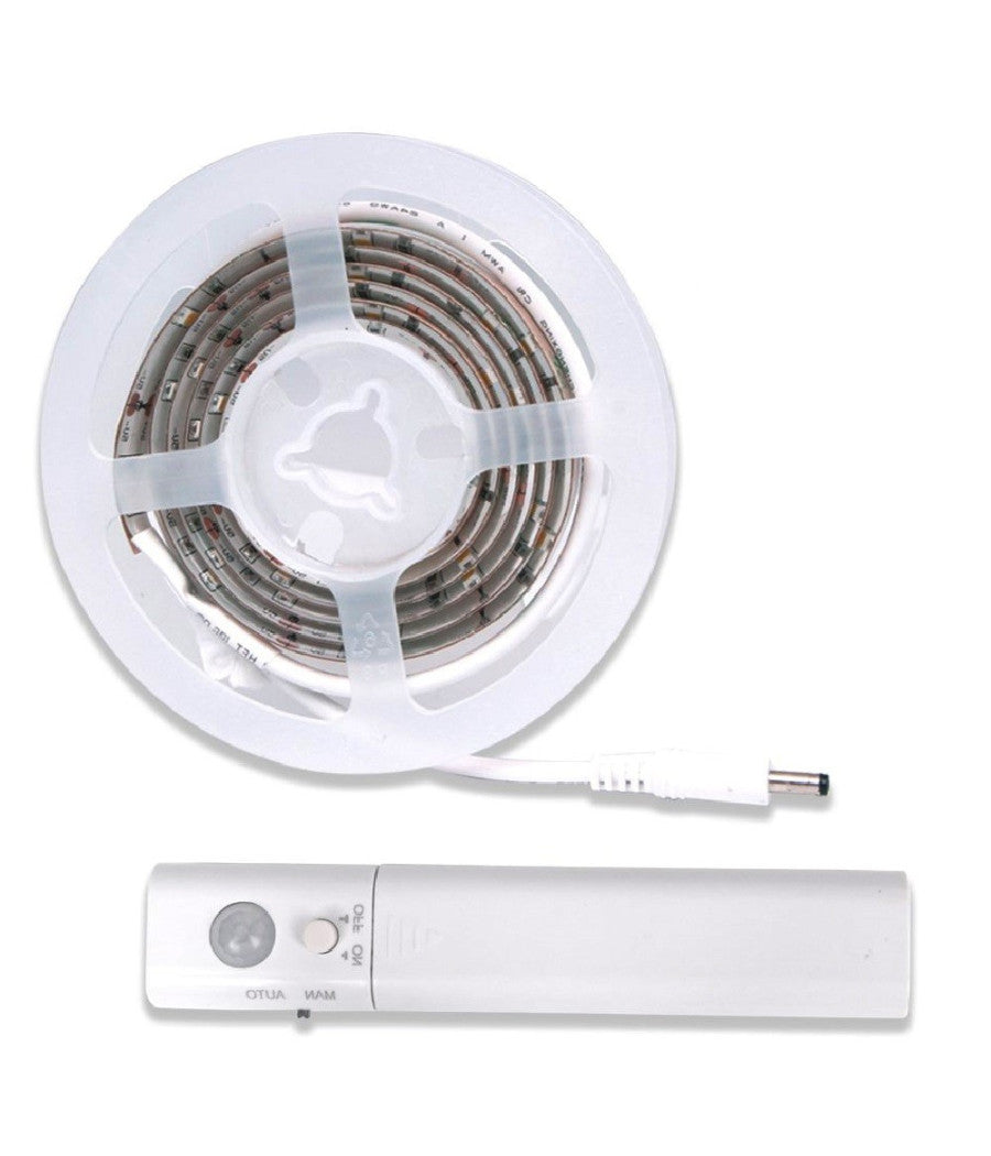 Striscia Led Con Sensore Di Movimento Luce Bianca 6000k 1mt Armadi Letto         
