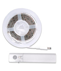 Striscia Led Con Sensore Di Movimento Luce Bianca 6000k 1mt Armadi Letto         