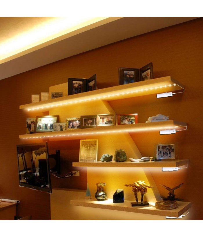 Striscia Led Con Sensore Di Movimento Luce Bianca 6000k 1mt Armadi Letto         