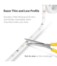 Striscia Led Con Sensore Di Movimento Luce Bianca 6000k 1mt Armadi Letto         