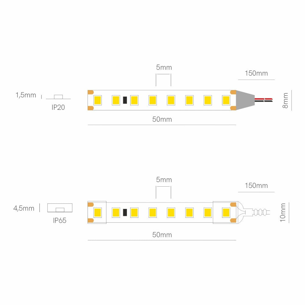 Striscia Led Fine 79 - 24V, 10W/m, CRI≥80, IP20, 4000K - Bobina 5m - Beneito Faure - Striscia a led led per interni