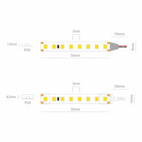 Striscia Led Fine 79 - 24V, 10W/m, CRI≥80, IP65, 3000K - Bobina 5m - Beneito Faure - Striscia a led led per interni ed esterni