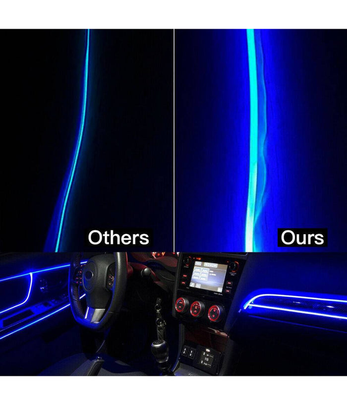 Striscia Led Fluorescente Luci Ambiente Illuminazione Auto Con App Smartphone         