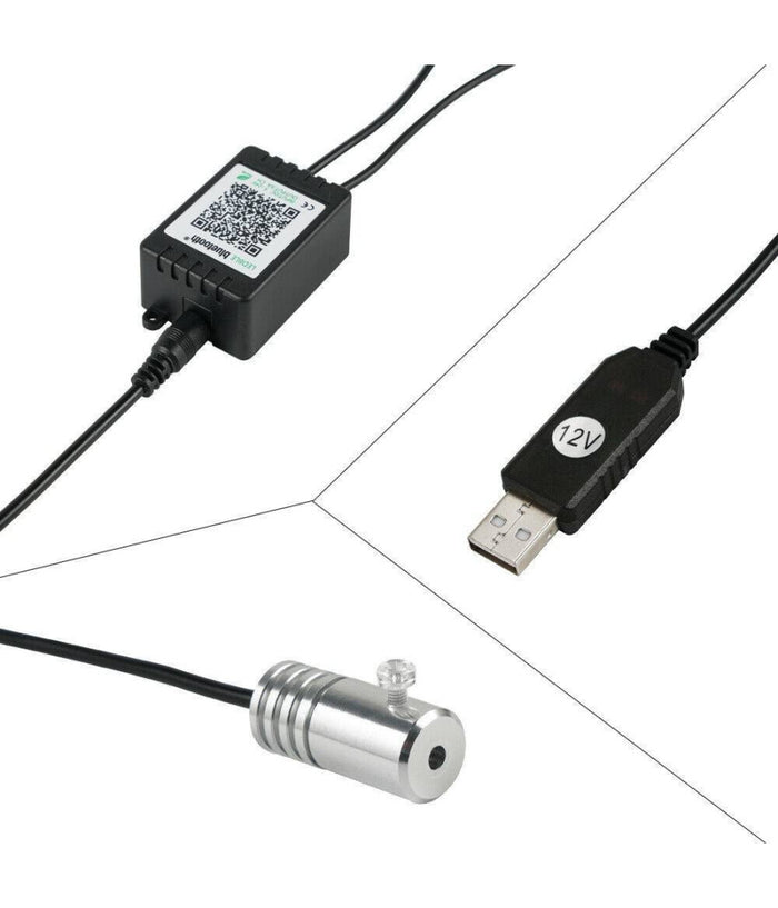 Striscia Led Fluorescente Luci Ambiente Illuminazione Auto Con App Smartphone         