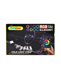 Striscia Led Illuminazione Decorativa Rgb Led Strip Neon 12v Per Auto Q-led2801         