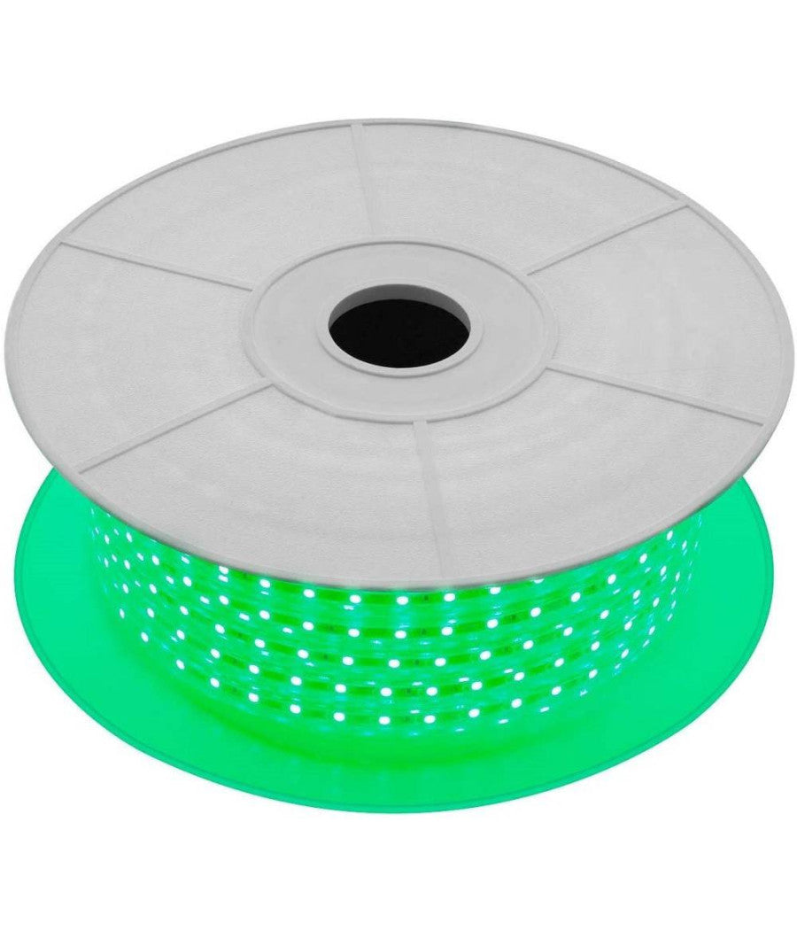 Striscia Led Luminosa Flessibile 100 Mt Luce Verde 5050 220v Illuminazione Cw581         