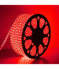 Striscia Led Luminosa Flessibile 100mt Luce Rossa 5050 220v Illuminazione Esterno         