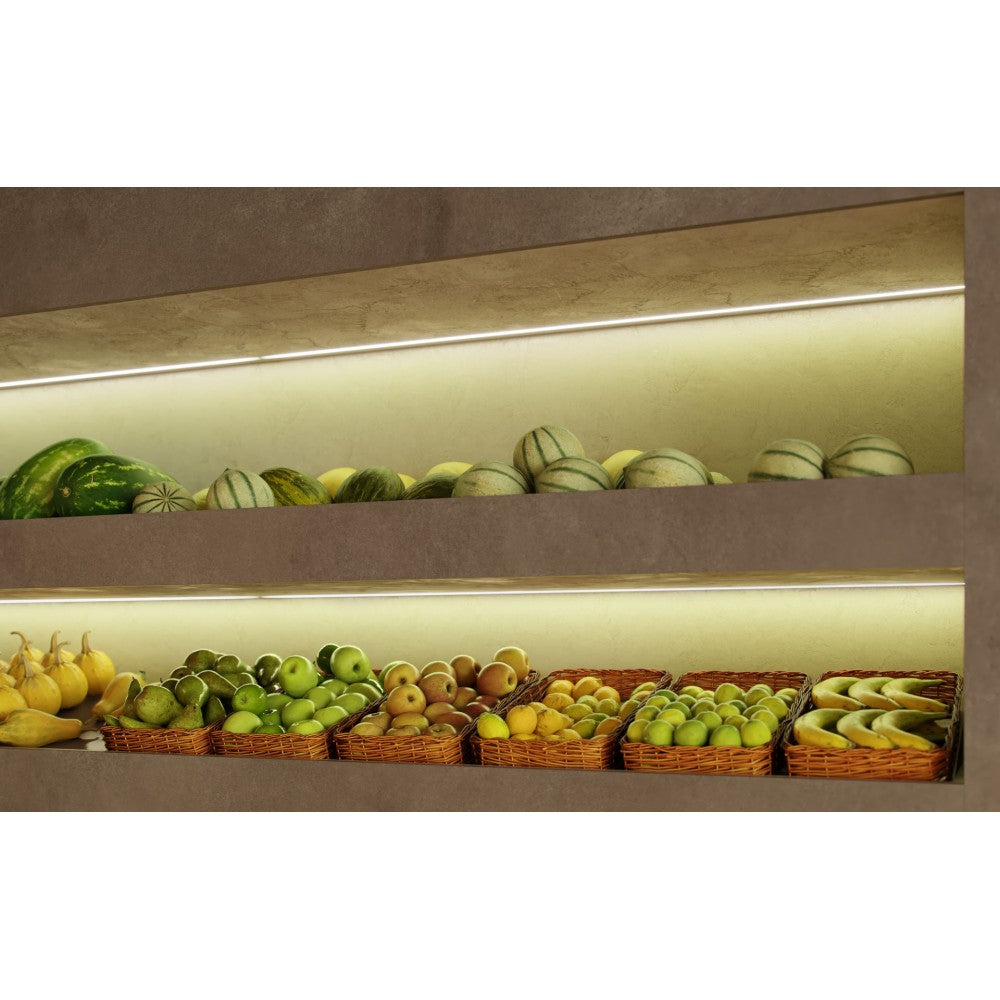 Striscia led per illuminare il banco alimenti di Frutta e verdura - Bobina da 5m 14,4W/M 90LM/W IP20 5000K