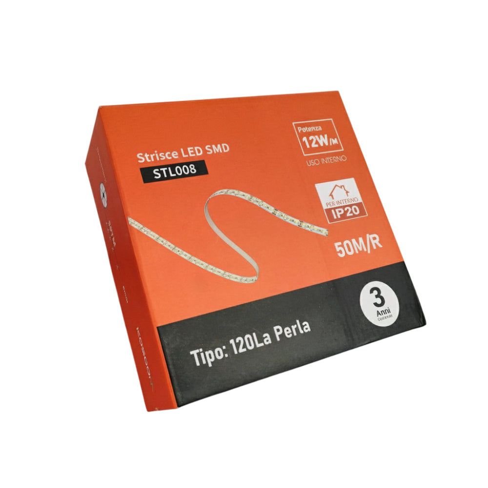 Striscia LED Professionale 50 Metri per interni - Luce Naturale 4000K, 24V, 1375 lm/mt, IP20 - Taglio 1.8 mm