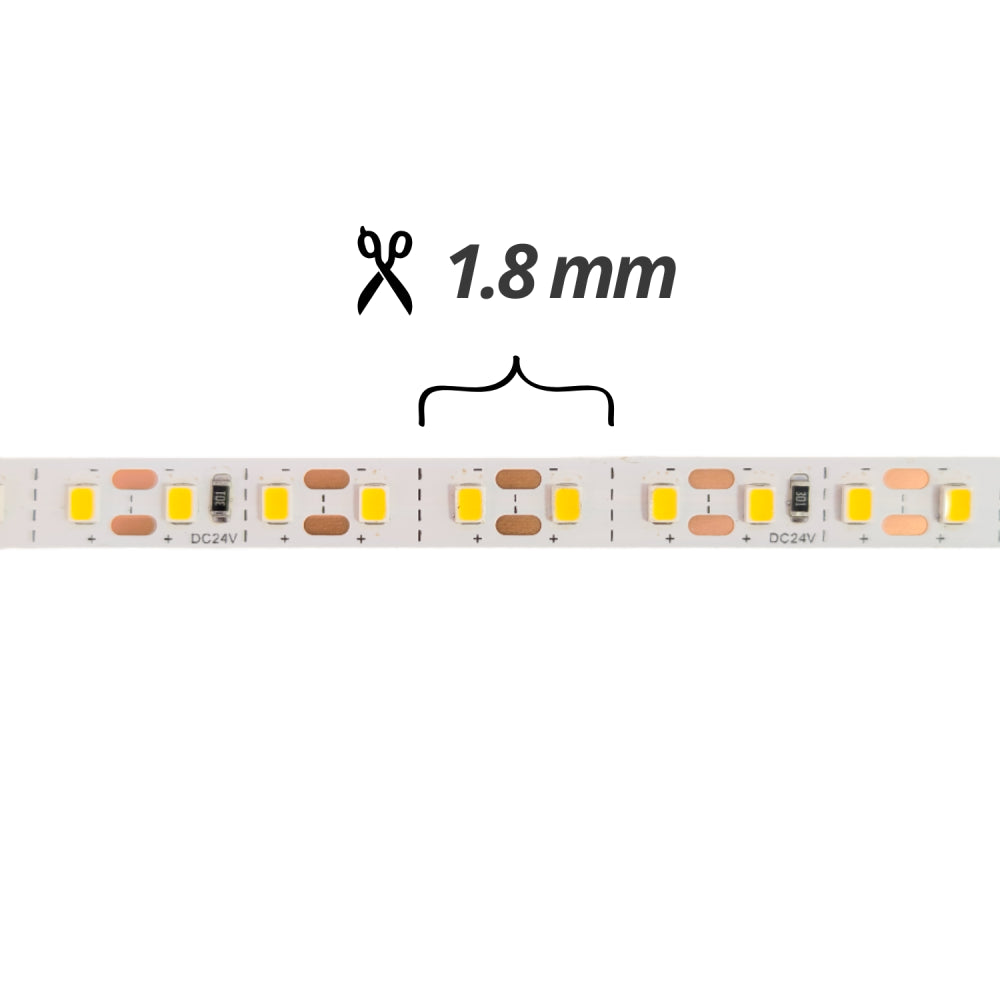 Striscia LED Professionale 50 Metri per interni - Luce Naturale 4000K, 24V, 1375 lm/mt, IP20 - Taglio 1.8 mm