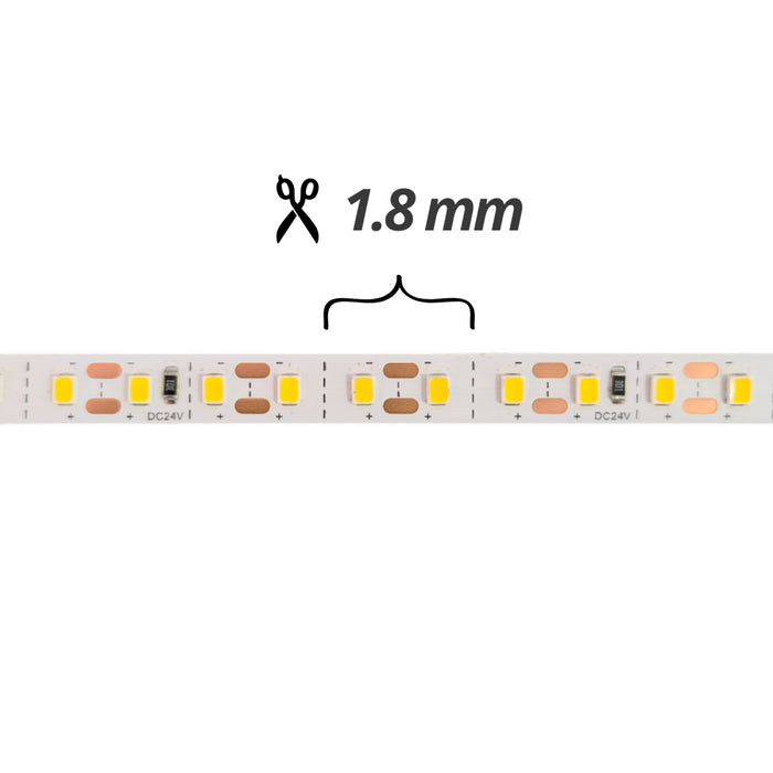 Striscia LED Professionale 50 Metri per interni - Luce Naturale 4000K, 24V, 1375 lm/mt, IP20 - Taglio 1.8 mm