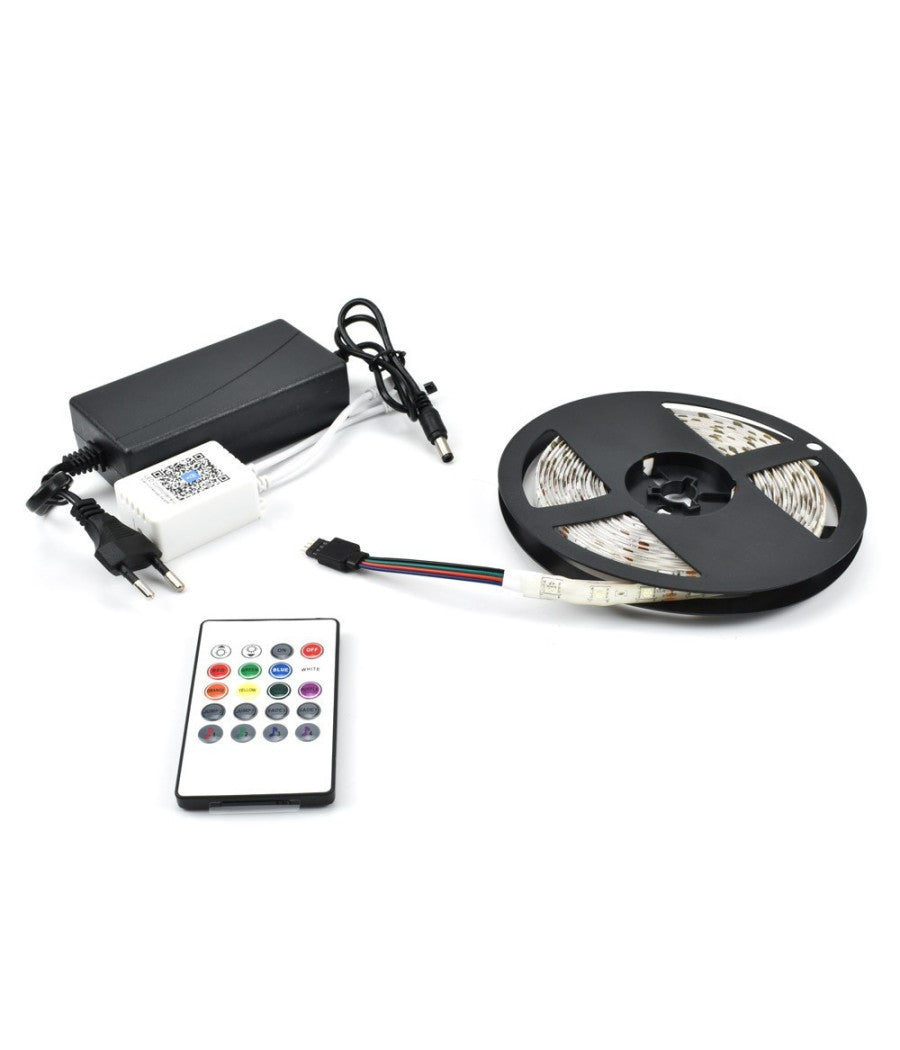 Striscia Led Rgb Autoadesiva 5mt Con Funzione Audio Bluetooth Telecomando Q-st50         