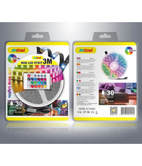 Striscia Led Rgb Usb 3 Metri Con Telecomando Q-dt30 5050 5v Ip67 Impermeabile         