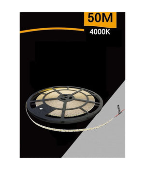 Striscia Led Smd 2835 Bobina Da 50mt 24v Ip20 Luce 3000k 6500k 4000k 50m-24v-240  -bianco Naturale      -