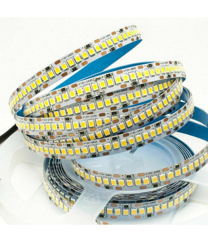 Striscia Led Smd 2835 Strip 5 Mt Bobina Luce Naturale Calda Fredda 2835 12v         