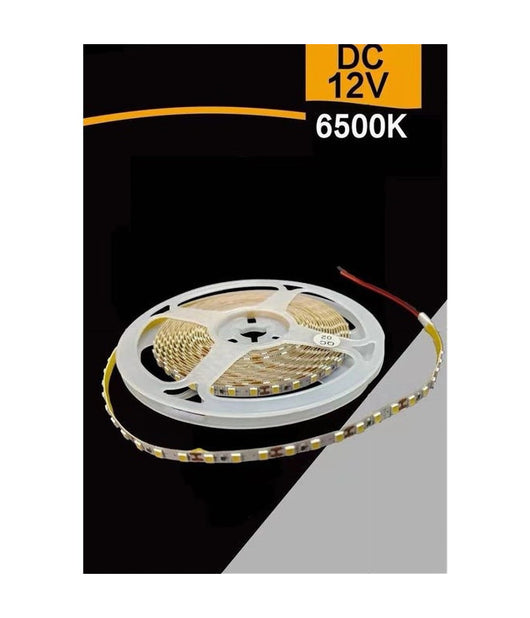 Striscia Led Smd 2835 Strip 5 Mt Dc 12v Luce 6500k 3000k 4000k Ip20 2835-12v-5mm  -bianco Freddo      -