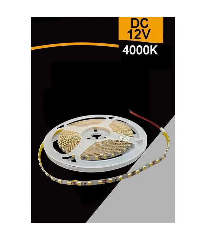 Striscia Led Smd 2835 Strip 5 Mt Dc 12v Luce 6500k 3000k 4000k Ip20 2835-12v-5mm  -bianco Naturale      -