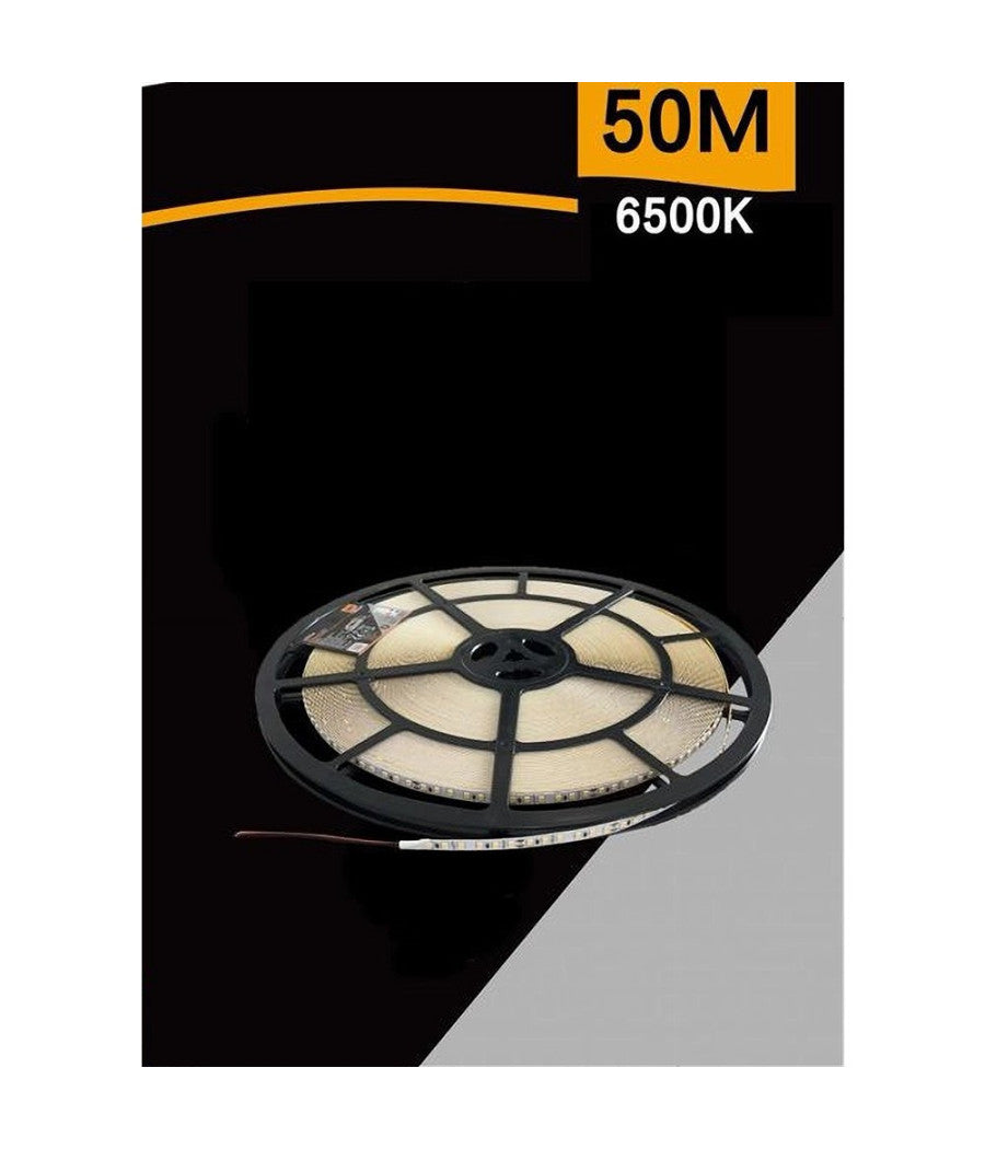 Striscia Led Smd2835 Bobina 50 Metri 24v Ip20 Luce 6500k 3000k 4000k 50m-24v-120  -bianco Freddo      -