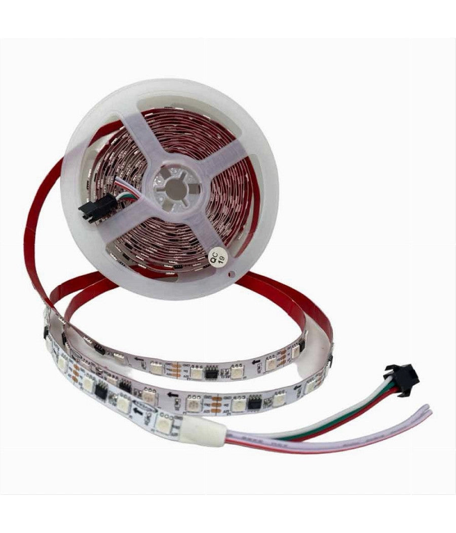 Striscia Led Smd5050 Ip20 12v 5 Mt Digitale Luce Rgb Telecomando W5050r-12-60-ic         