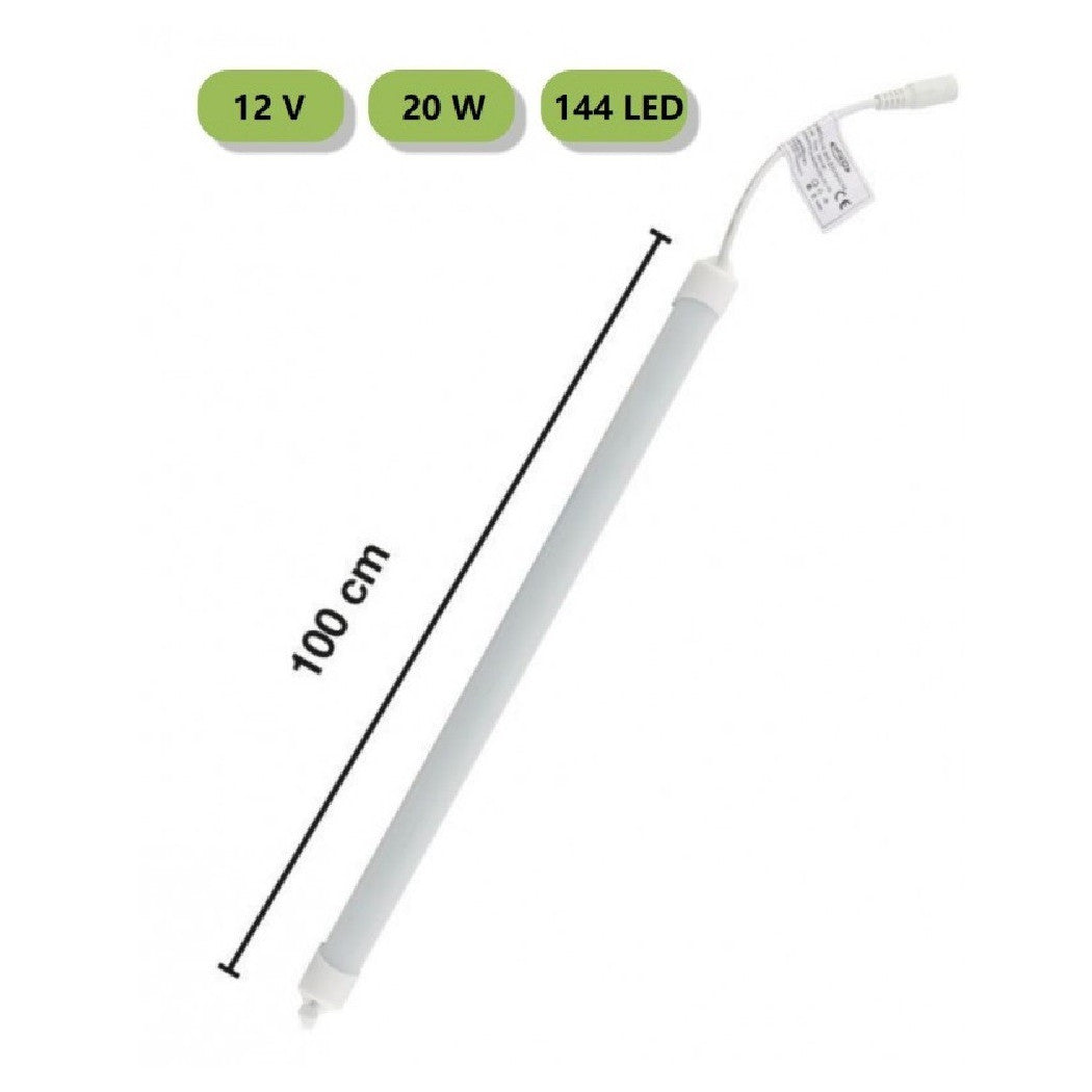 Striscia Rigida Barra Led Profilo Alluminio 1mt Luce 3000k 4000k 6500k 3014-12v-1o