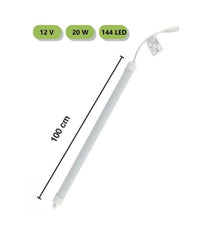 Striscia Rigida Barra Led Profilo Alluminio 1mt Luce 3000k 4000k 6500k 3014-12v-1o         