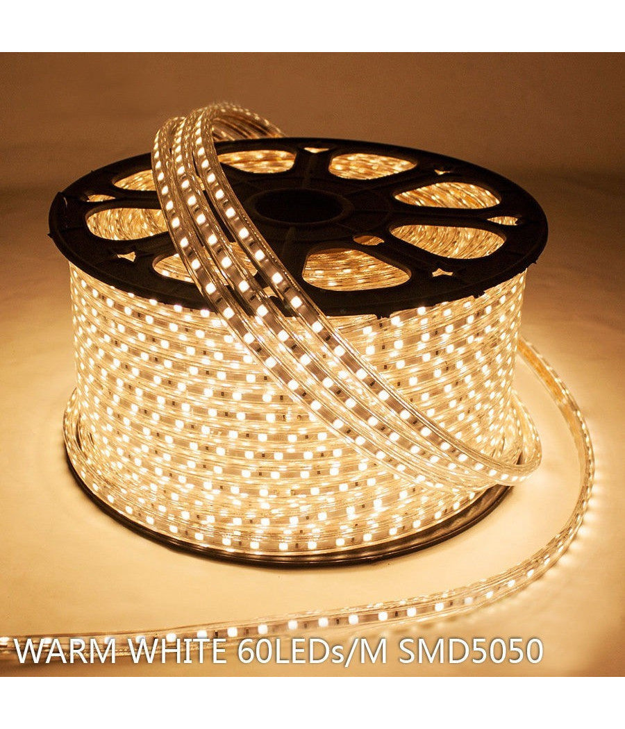 Striscia Strip Led A Metro Led Luce Fredda Calda Rgb Driver Incluso Per Esterno         