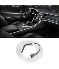 Striscia Strip Led Per Interni Auto A 12v Fibra Ottica Luce Decorativa Atmosfera  Ghiaccio   -3 Mt   -