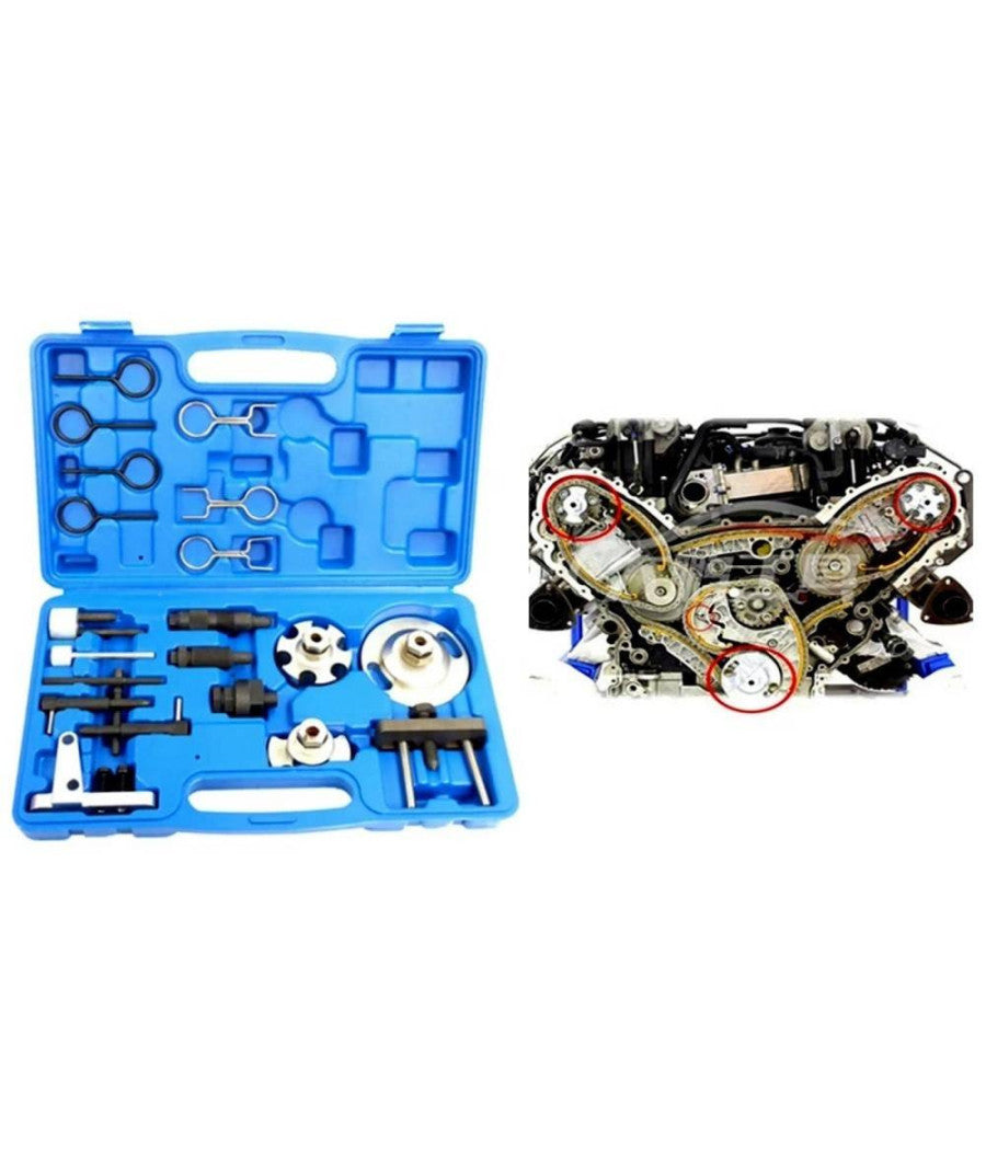 Strumento Bloccaggio Pompa Cilindro Catena Distribuzione Motore Diesel Common Rail         