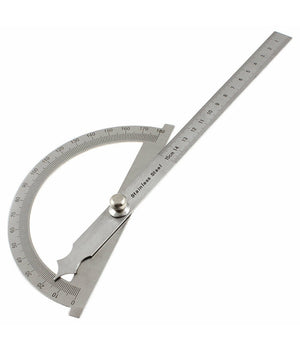 Strumento Di Misurazione Angoli A Stecca Righello Goniometro Scalimetro 150mm         
