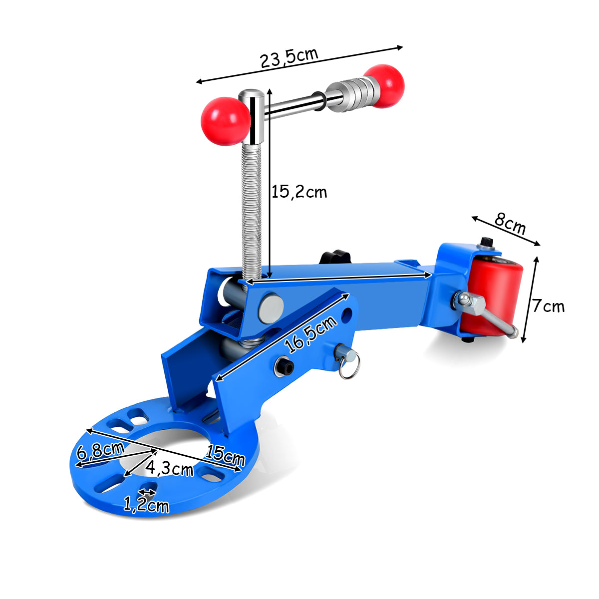 Strumento di estensione per sistemare i parafanghi con braccio regolabile, Rullo parafango in metallo per auto-Accessori per veicoli