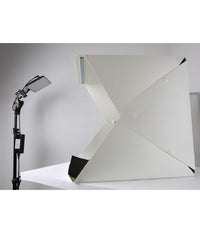 Trade Shop - Studio Set Fotografico Portatile Grande 30cm Light Box Con Luci Led 2 Sfondi -