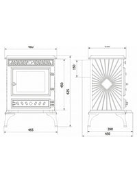 Stufa a legna a libera installazione - P3 (7,4 KW) ECO