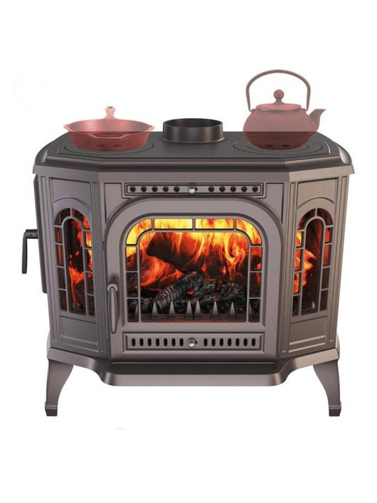 Stufa a legna a libera installazione Cook Top Apertura sinistra - P7 (10,5 KW) ECO