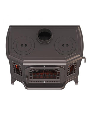 Stufa a legna a libera installazione Cook Top Apertura destra - P7 (10,5 KW) ECO
