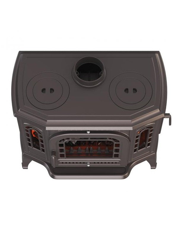 Stufa a legna a libera installazione Cook Top Apertura destra - P7 (10,5 KW) ECO
