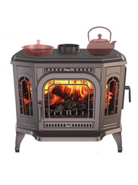 Stufa a legna a libera installazione Cook Top Apertura destra - P7 (10,5 KW) ECO