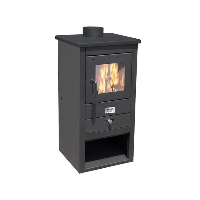 Stufa a legna – Athena Big finitura Antracite 44×45 h94 cm 13 kW vano portalegna – Mille