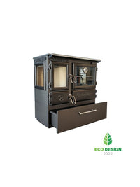 Stufa a legna indipendente con forno - 214  3D Box