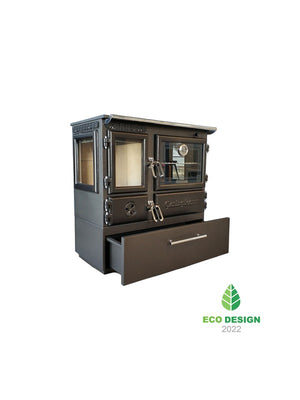 Stufa a legna indipendente con forno - 214  3D Box